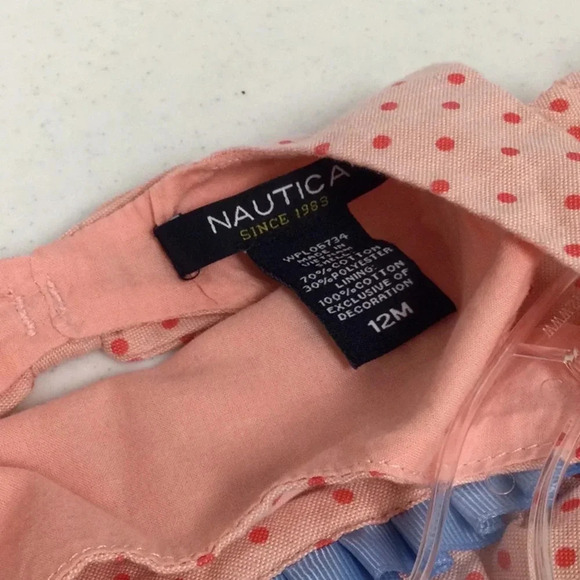 Nautica 2Pc Pink Polka Dot Summer Dress size 12M - Picture 8 of 8